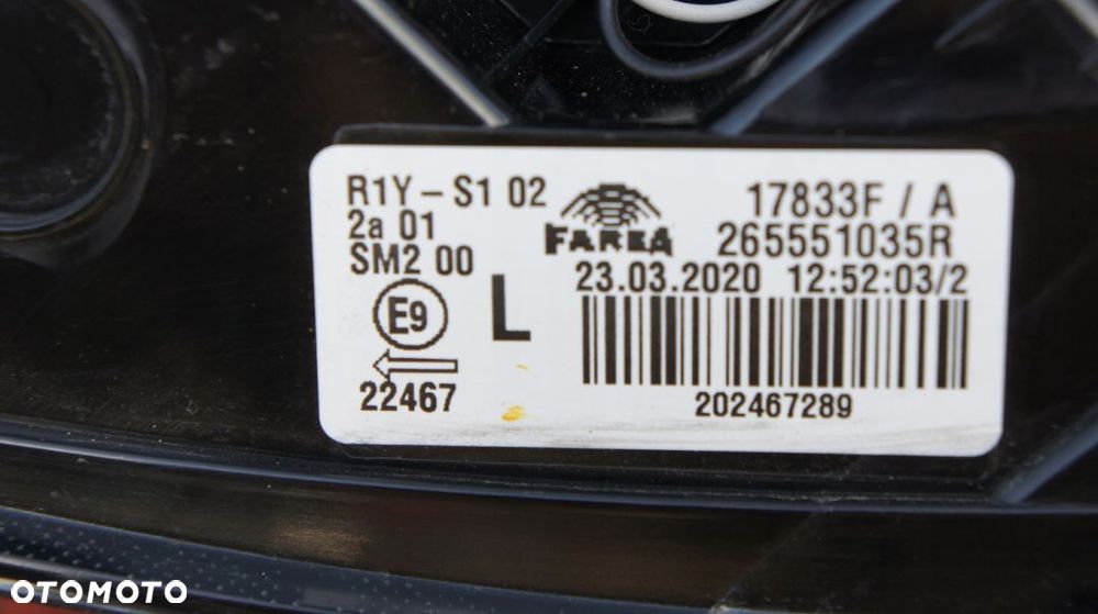 TYLNA LEWA PRAWA LAMPA RENAULT CLIO V 5 LED - 5
