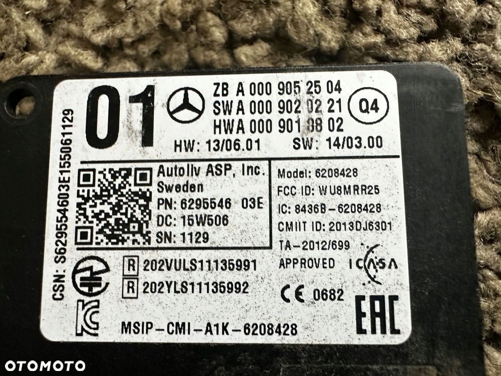 MERCEDES RADAR SENSOR DISTRONIC A0009052504 - 3