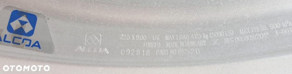 FELGI ALUMINIOWE ALCOA 22.5 X 9,00 - 176 - 5