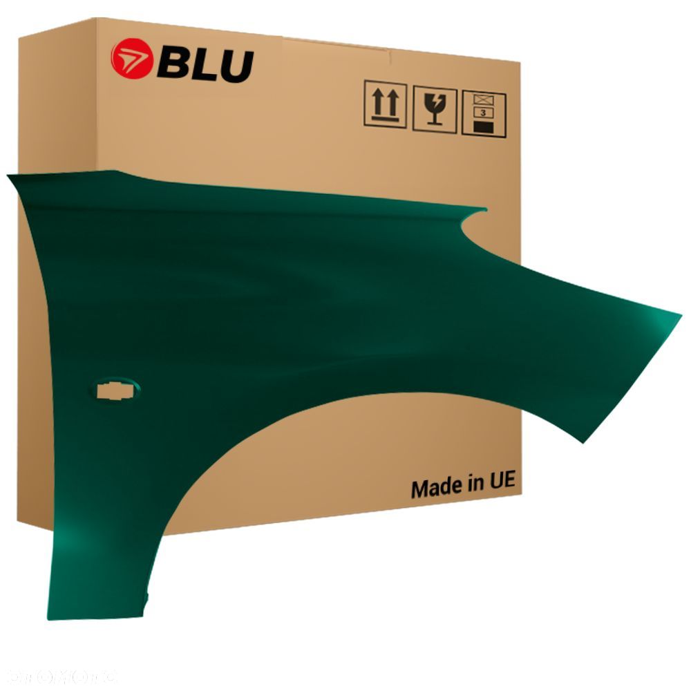 BLU Błotnik PEUGEOT 206+ PLUS M08J prawy zielony 2007-2014 przód Vert Tie Break - 1