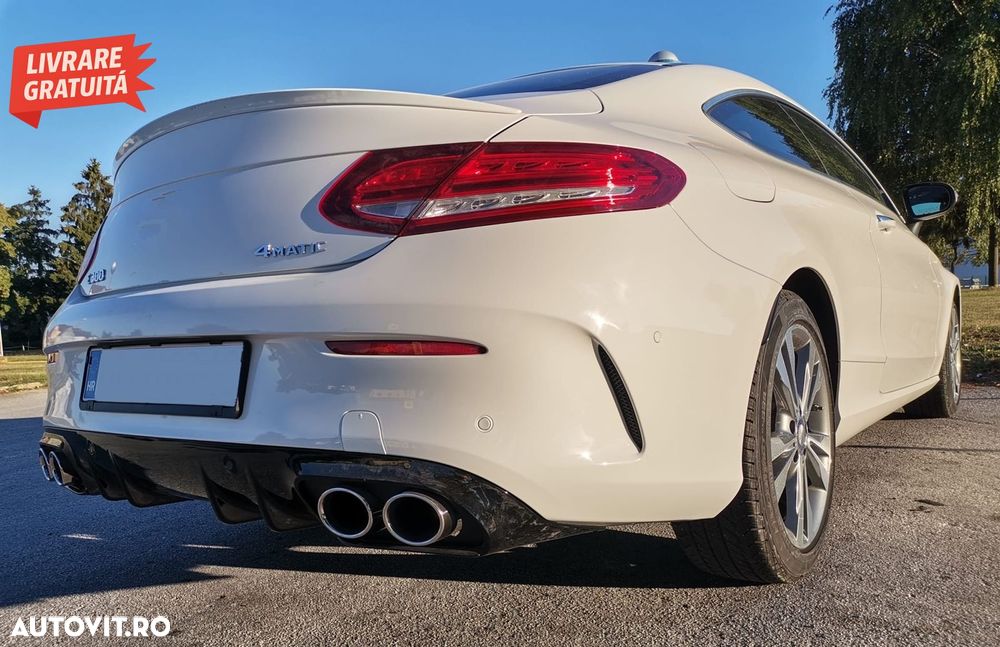 Difuzor Bara Spate Evacuare Dubla si Tobe Ornament Mercedes C-Class C205 A205 Coup- livrare gratuita - 17