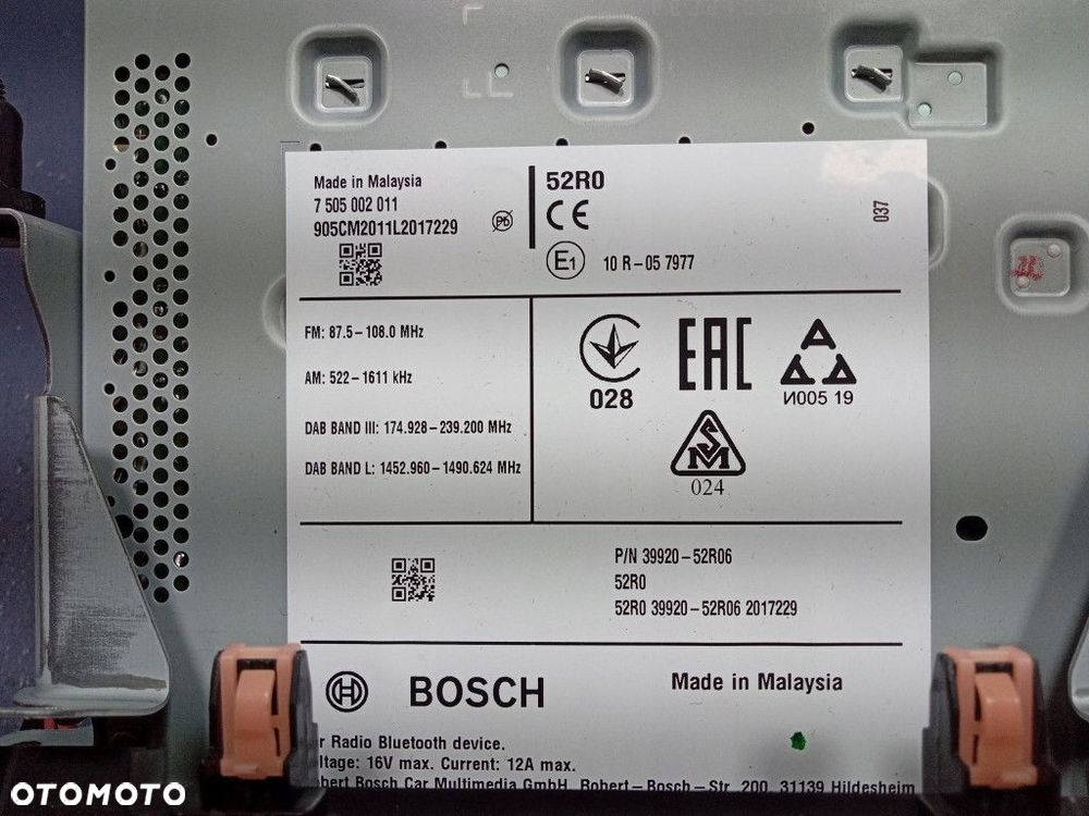 SUZUKI SWIFT MK8 RADIO NAWIGACJA WYŚWIETLACZ 39920-52R06 - 10
