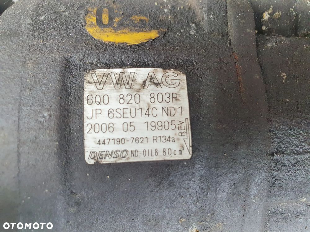 SPRĘŻARKA POMPA KLIMATYZACJI 6Q0820803P AUDI A2 8Z 1.4 16V 75 KM 99-05 - 3