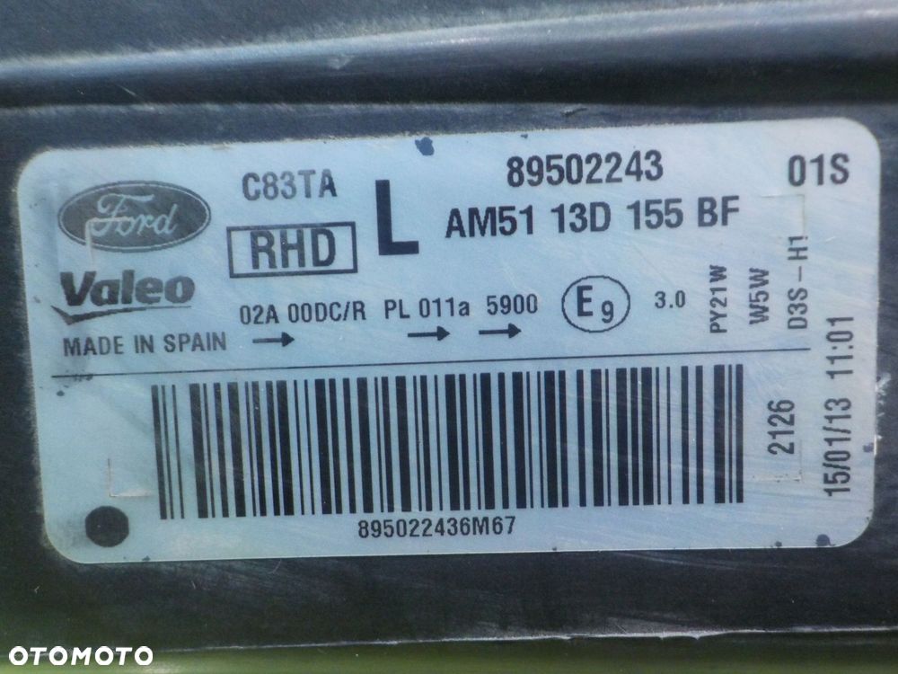 FORD C-MAX MK2 II 1.0 B 5D 13r XENON lampa lewa przod 89502243 - 6