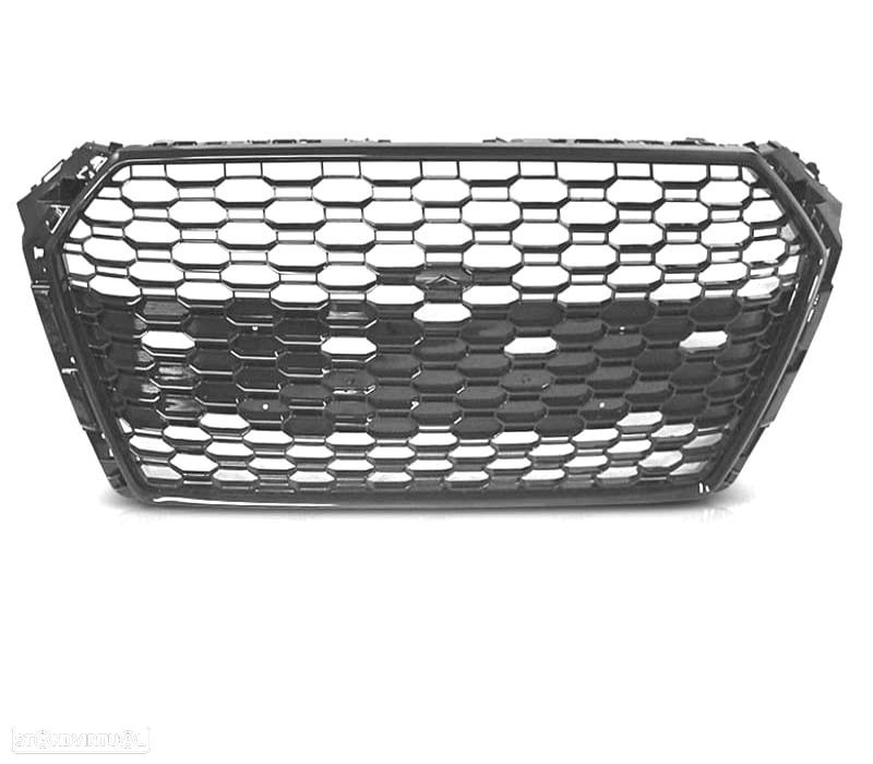 PARRILLA AUDI A4 B9 15-19 PDC LOOK RS4 PRETO BRILHANTE - 2