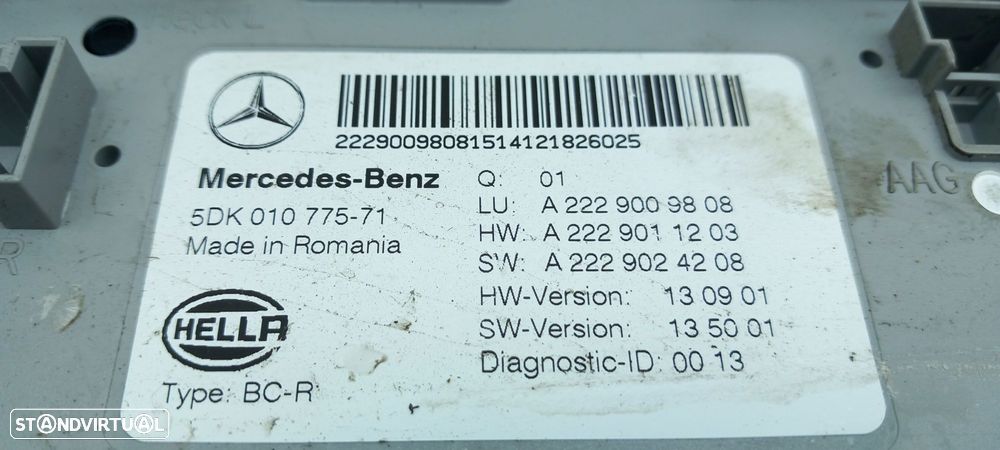 Caixa fusíveis / SAM / BSI MERCEDES-BENZ Classe S (W222, V222, X222) - 2