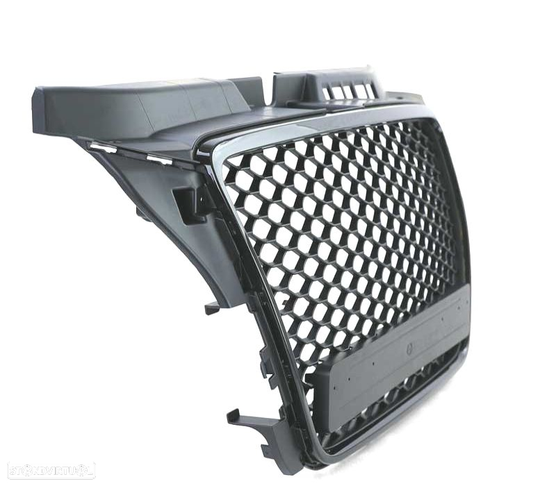 GRELHA FRONTAL AUDI A3 8P 08-12 PRETO BRILHANTE LOOK RS3 - 3