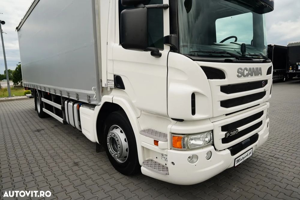 Scania P 320 / SOLO / CORTINĂ - 8.5 M / 4X2 / DHOLLANDIA LIFT / PODEA REZISTENTĂ / EURO 6 - 10