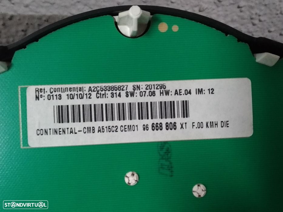 Quadrante Painel de Instrumentos Citroen C3 II 1.6 HDI 2013 a 2016 - 3