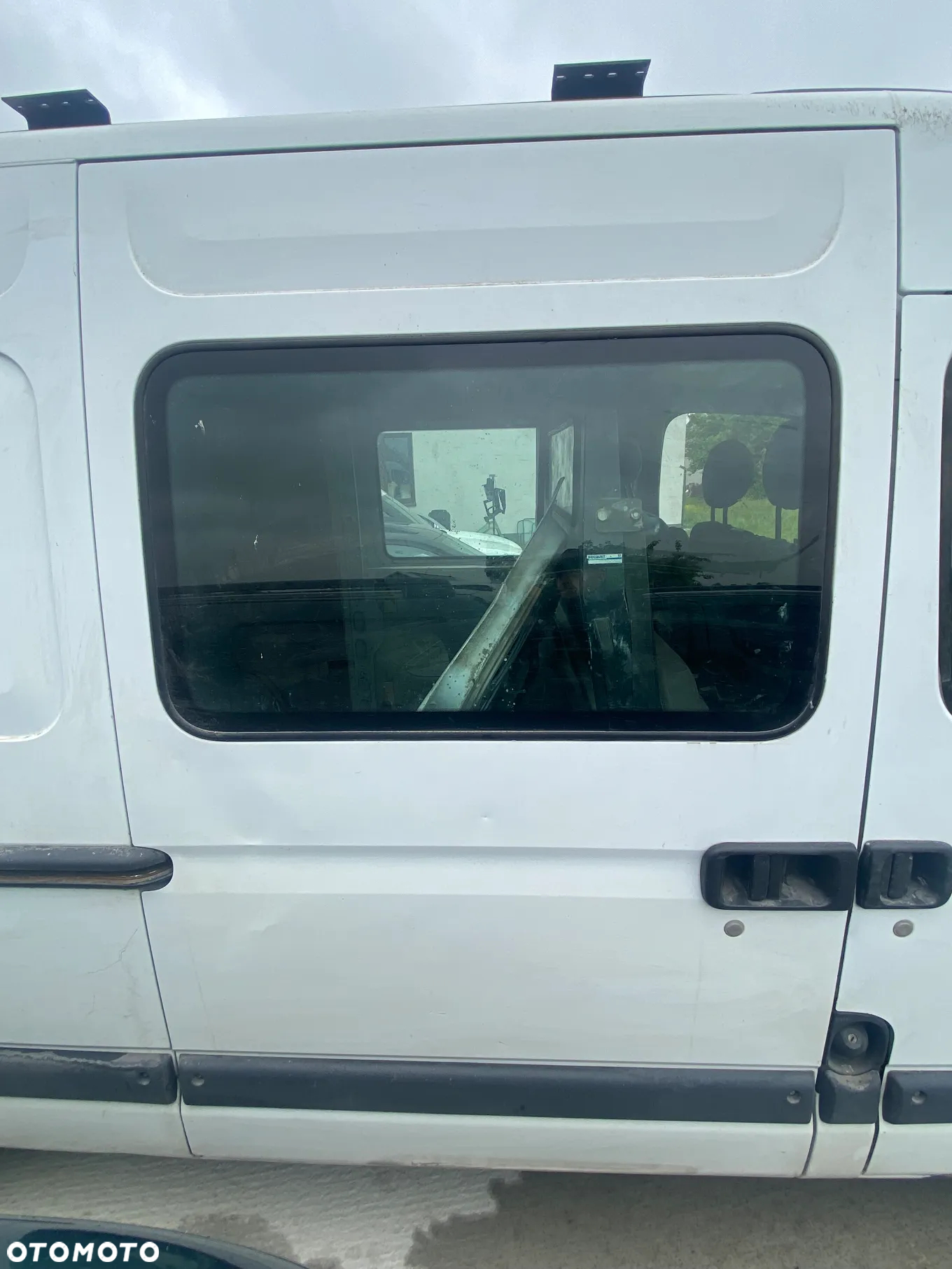Renault MASTER II LIFT Opel MOVANO Drzwi prawe przesuwne suwane z szybą białe - 2