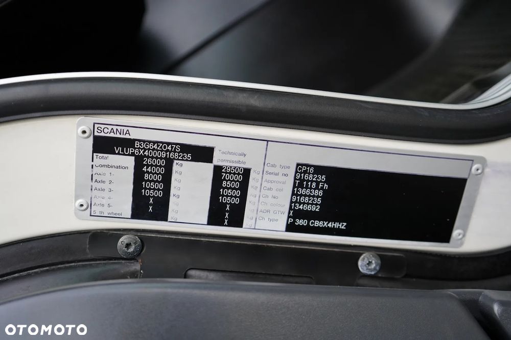 Scania / P 360 / 6 X 4 / SKRZYNIOWY + HDS / HMF 1730 K3 / RETARDER / ROTATOR / PILOT - 11