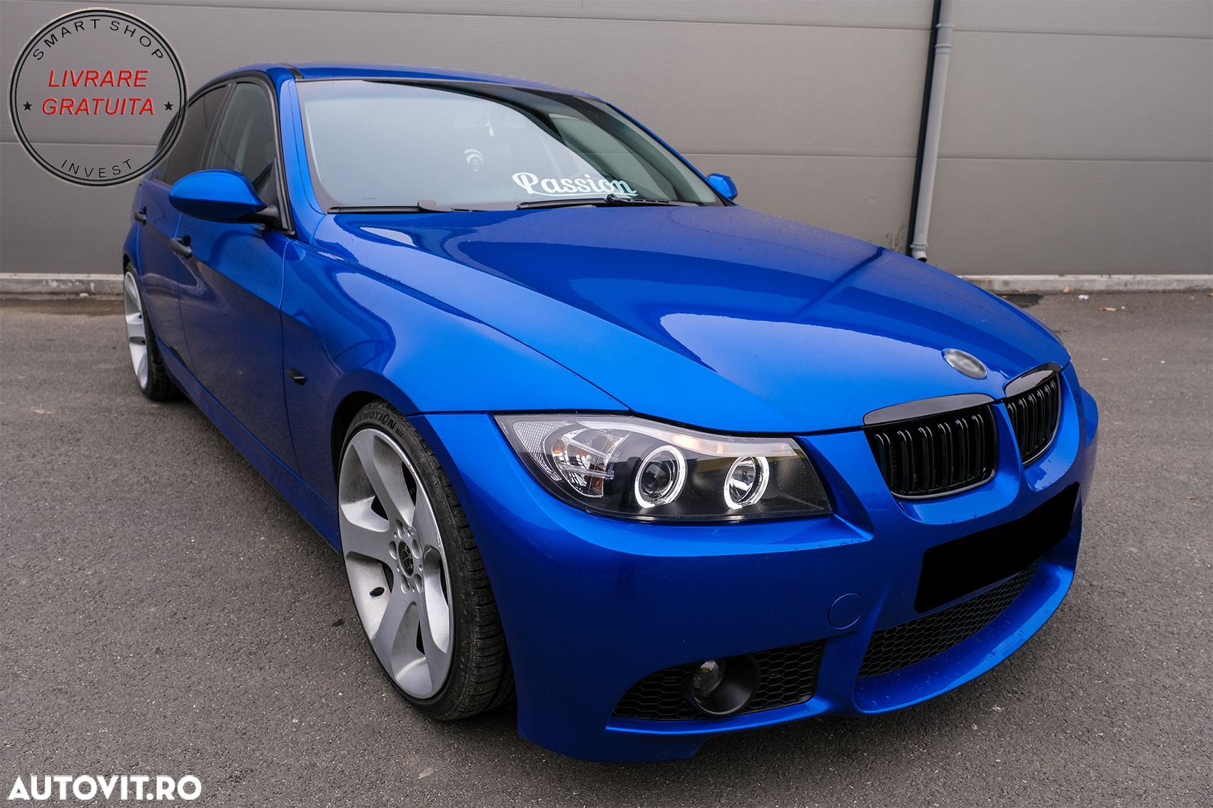 Grile Centrale Duble BMW Seria 3 E90 E91 Pre-LCI (2005-2008) M-Design Negru Lucios- livrare gratuita - 9