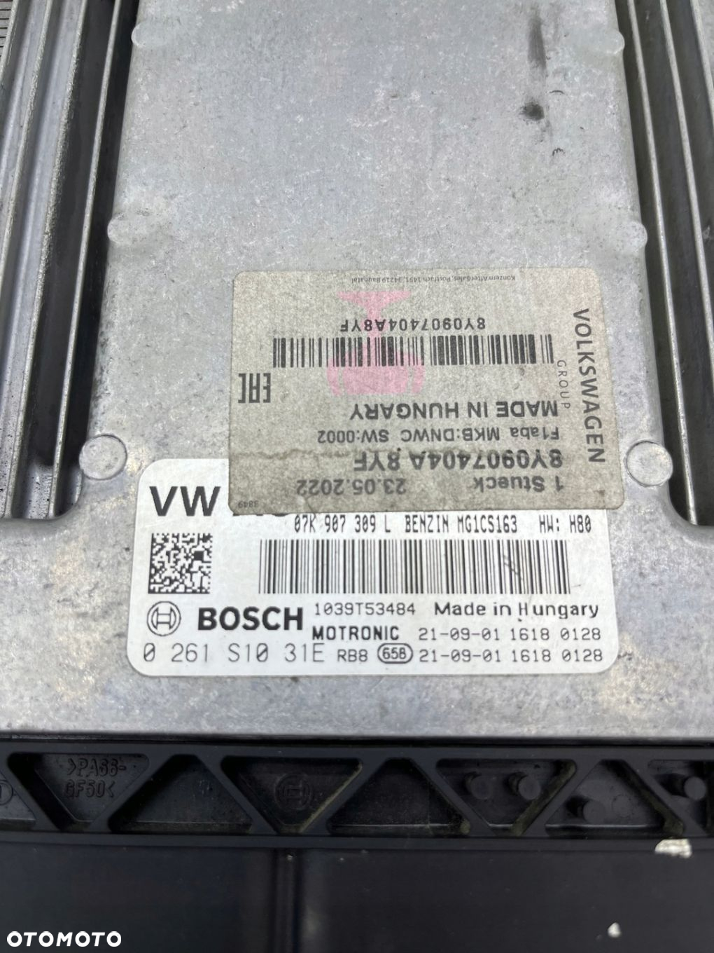 AUDI A3 8Y RS3 MODUŁ KOMPUTER SILNIKA 07K907309L - 2