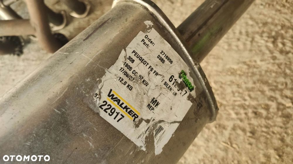 TŁUMIK PRZEDNI RURA PEUGEOT 306 94-01 1.9 SLD NOWY - 5