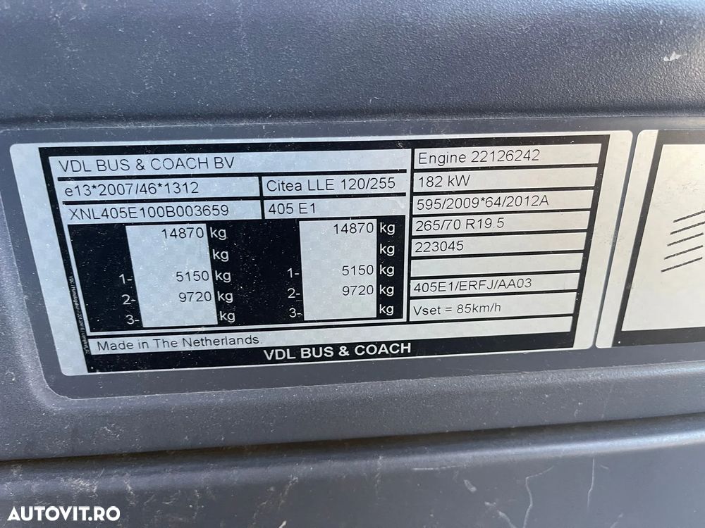 VDL Citea LLE 120 – Euro 6 / Aer condiționat / Retarder / Rampă PMR - 16