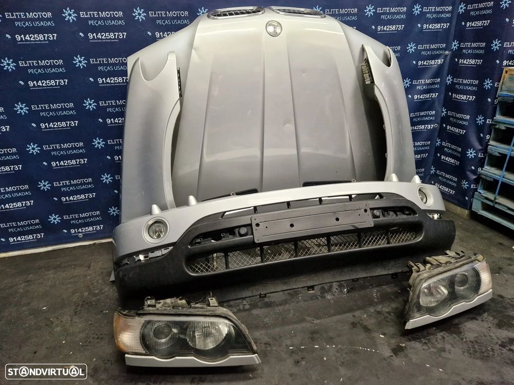Frente completa usada BMW X5 E53 PRE LCI 3.0D XENON capot parachoques oticas guardalamas - 2