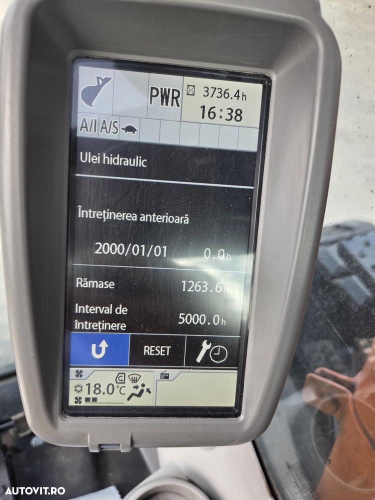 Hitachi ZX135US-6, 16t,2019, 3.736h, ROTIRE IN GABARIT, LAMA, 2 inst hidr pe brate, PADURI NOI, consum mediu 9,5l/h, Gresare automata, CUPLA RAPIDA +CUPE EXCARE+Cupa taluz, latime 2,5m, Camere spate si laterale, posibil leasing 3 ani, PROMOTIE 86.900 EUR+Tva - 33