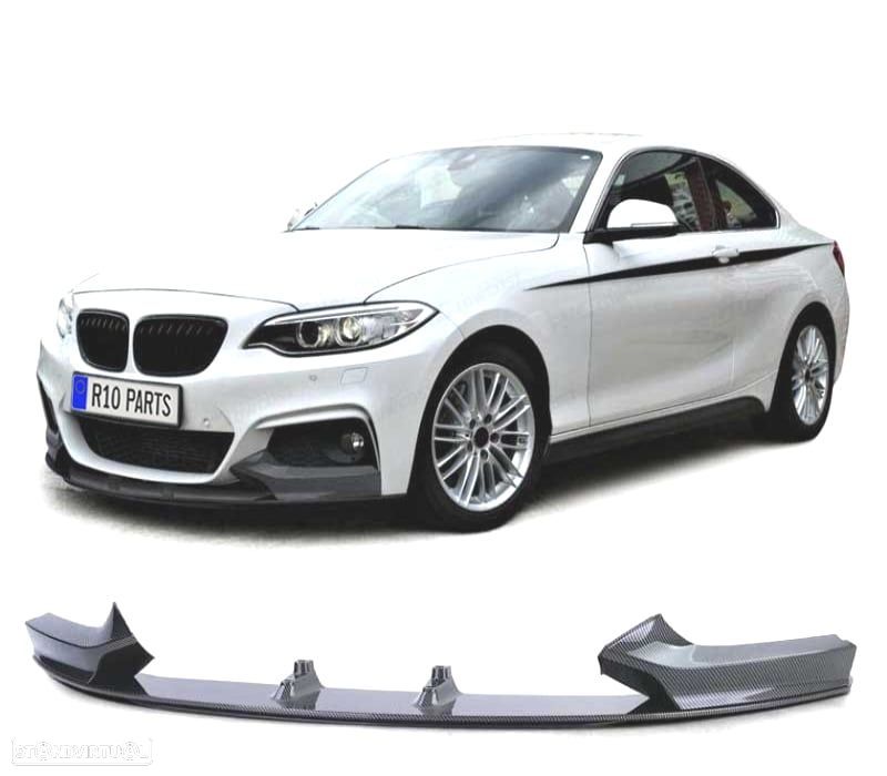 SPOILER LIP PARACHOQUES FRONTAL BMW F22 F23 LOOK M PERFORMANCE CARBONO - 1