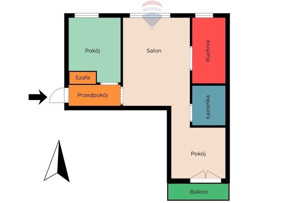 3 pokoje z balkonem przy Narutowicza Widok na park - Pełny obrazek: 2/15