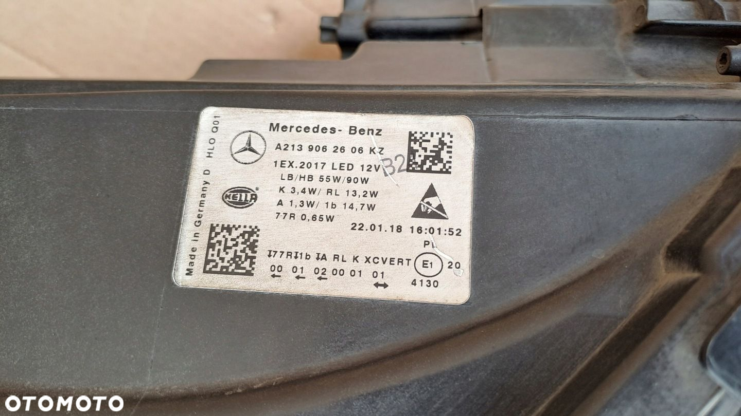 MERCEDES W213 E-klasa PRAWA LAMPA FULL LED MULTIBEAM A2139062606 UŻYWANA - 5