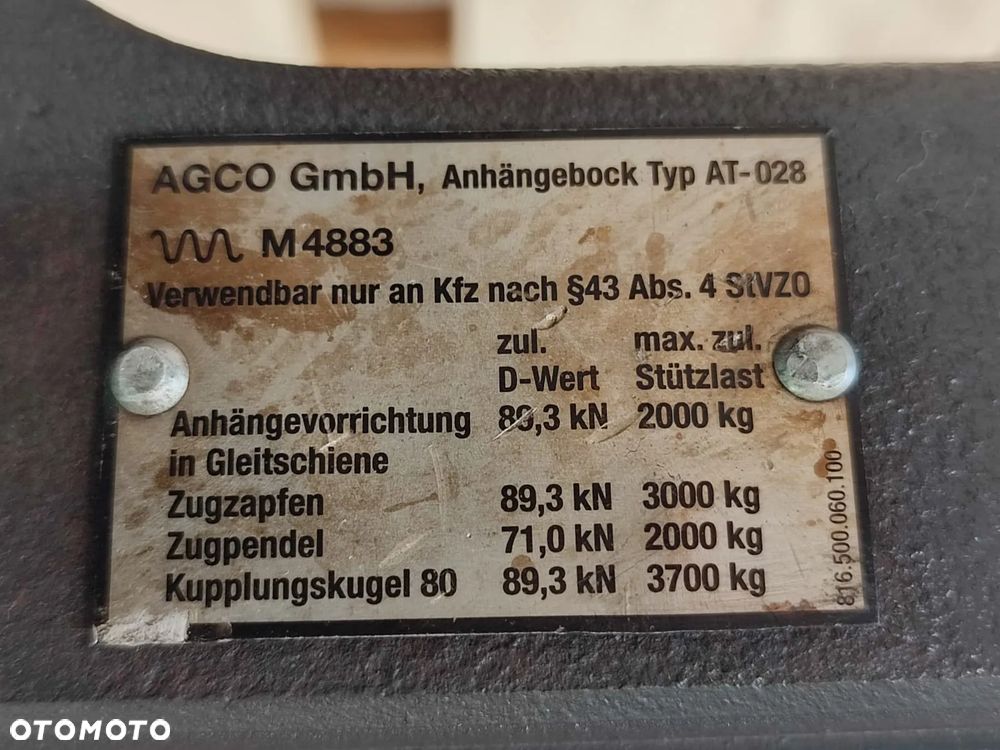 Listwa zaczepu  816500060022  AGCO Massey Ferguson 8690 - 9