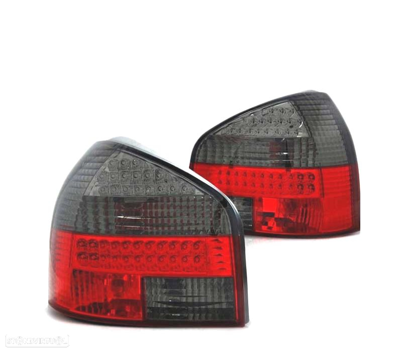 FAROLINS TRASEIROS PARA AUDI A3 96-00 LED VERMELHO FUMADO-ESCURECIDO - 2