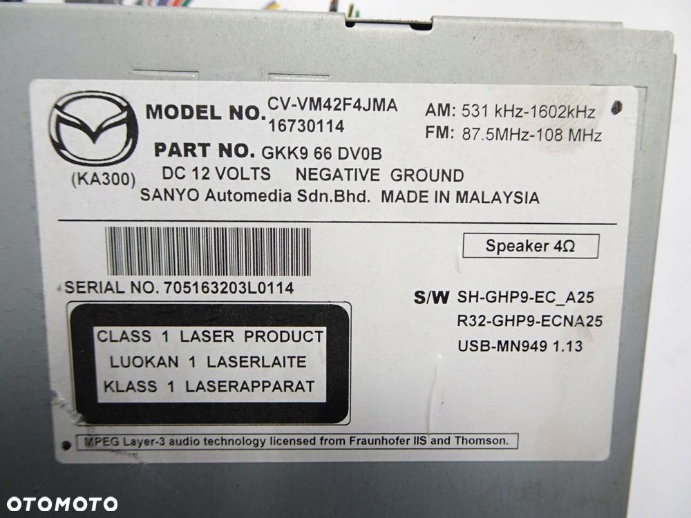 radio cd mazda 6 gj 16730114 - 7