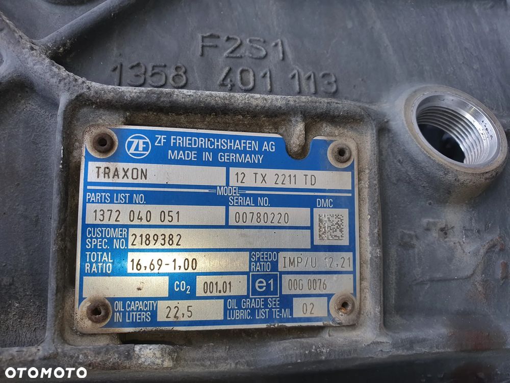 Obudowa skrzyni biegów, ZF TRAXON, 12TX 2211, TD DAF XF EURO 6, 1372040051 - 4