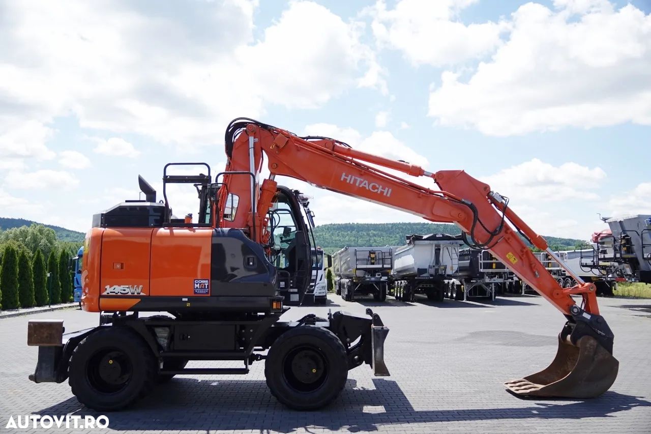 Hitachi 145W / EXCAVATOR PE ROȚI / 2019 / CAMERĂ / CONTRACT DE SERVICE POST-SERVICE - 1