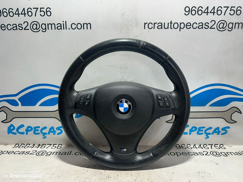.Volante Multifunções Comandos Original BMW Pack M Serie 1 3 Pele Perfurada 7839075 - 3