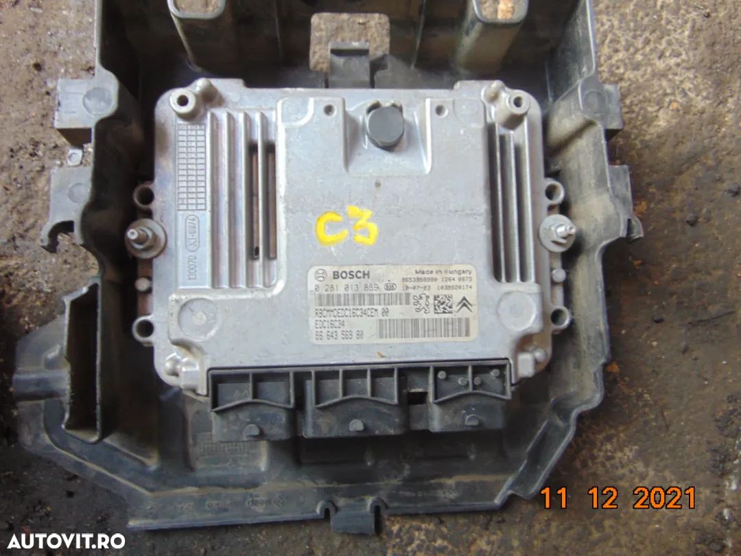 Calculator motor Citroen c3 1.6hdi Berlingo Fiat scudo peugeot expert Jumpy ecu - 1