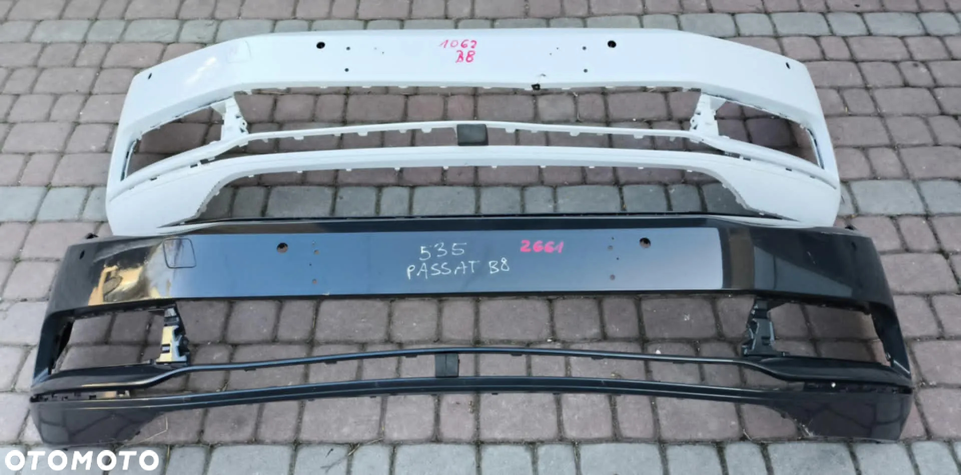 Zderzak przód przedni VW PASSAT B8 2014-> biały LC9A 3G0 4 PDC 2014-2018 - 2