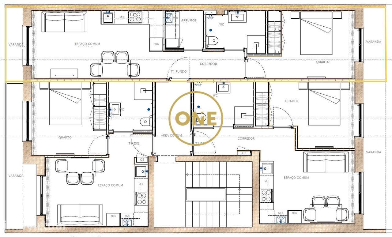 Apartamento T1 no centro de Vila Nova de Famalicão- pronto a escritura - Grande imagem: 3/18