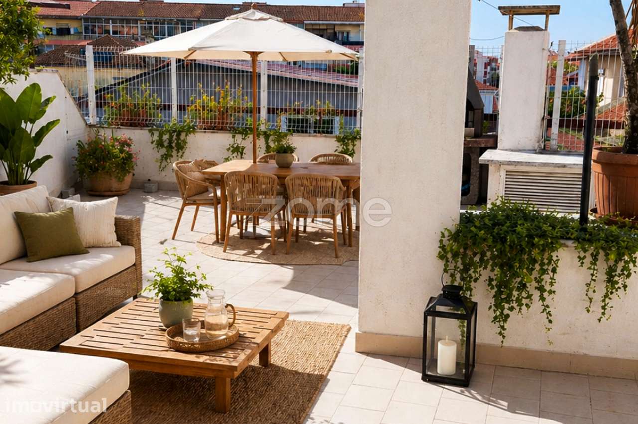 Apartamento T2, Mem Martins, com terraço, arrecadação e parqueament... - Grande imagem: 2/32