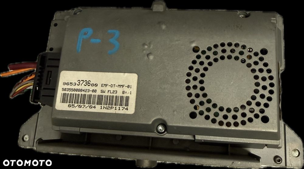 Panel WYŚWIETLACZ KOMPUTERA Peugeot 9653373680 - 2