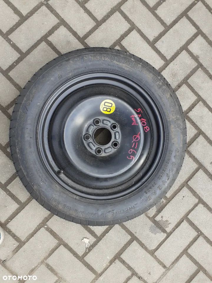 KOŁO DOJAZDOWE ZAPASOWE ZAPASÓWKA DOJAZDÓWKA FORD 5X108 - 1