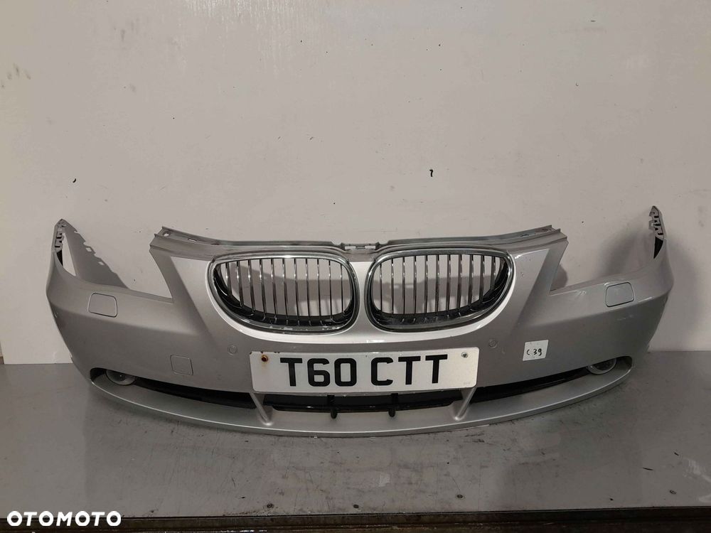 ^ ZDERZAK PRZÓD PRZEDNI DO BMW SERII 5 E60/E61 PDC SPRYSKIWACZE LAMP XENON TITANSILBER SREBRNY HALOGENY - 1