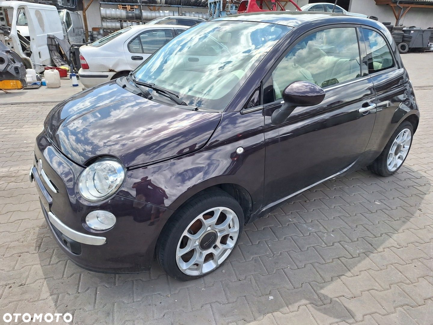 FIAT 500 PRZÓD ZDERZAK MASKA BŁOTNIK LAMPA PAS WZMOCNIENIE CHŁODNICA 528/B - 14