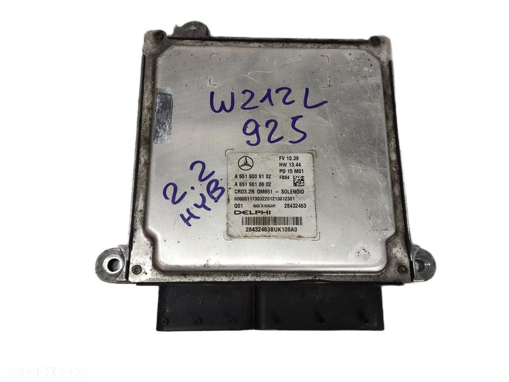 W212 LIFT 2.2 CDI  KOMPUTER SILNIKA  A6519009102 - 3