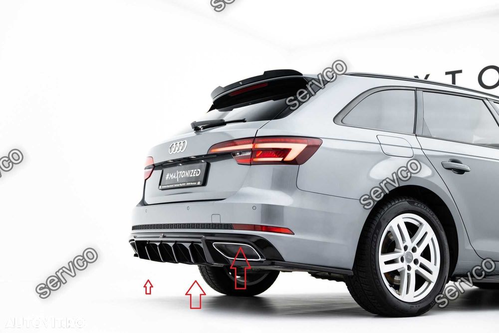 Difuzor bara spate Audi A4 S-Line Sedan Avant B9 2015-2019 v36 Maxton - 2