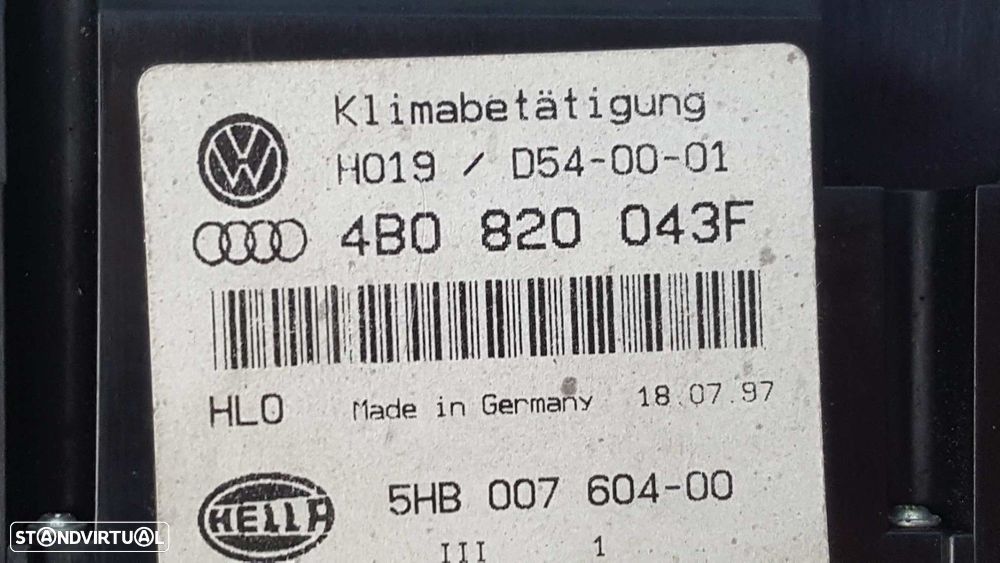 COMANDO CLIMATIZADOR AUDI A6 BERLINA (4B2) 2.4 (121KW) - 4