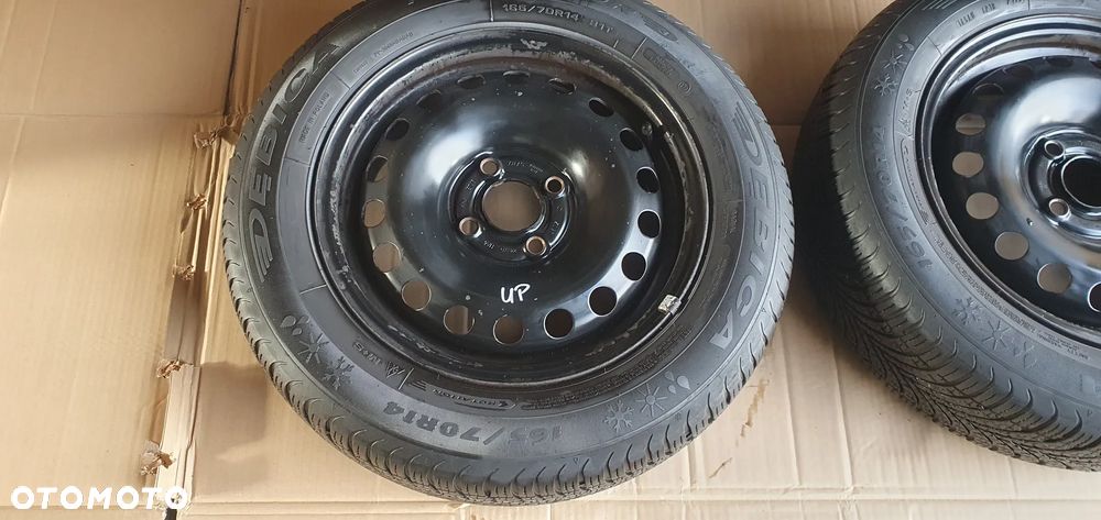 Felgi stalowe z oponami 165/70 R14 5J 4X100 ET35 VW UP 1S0601027 - 4