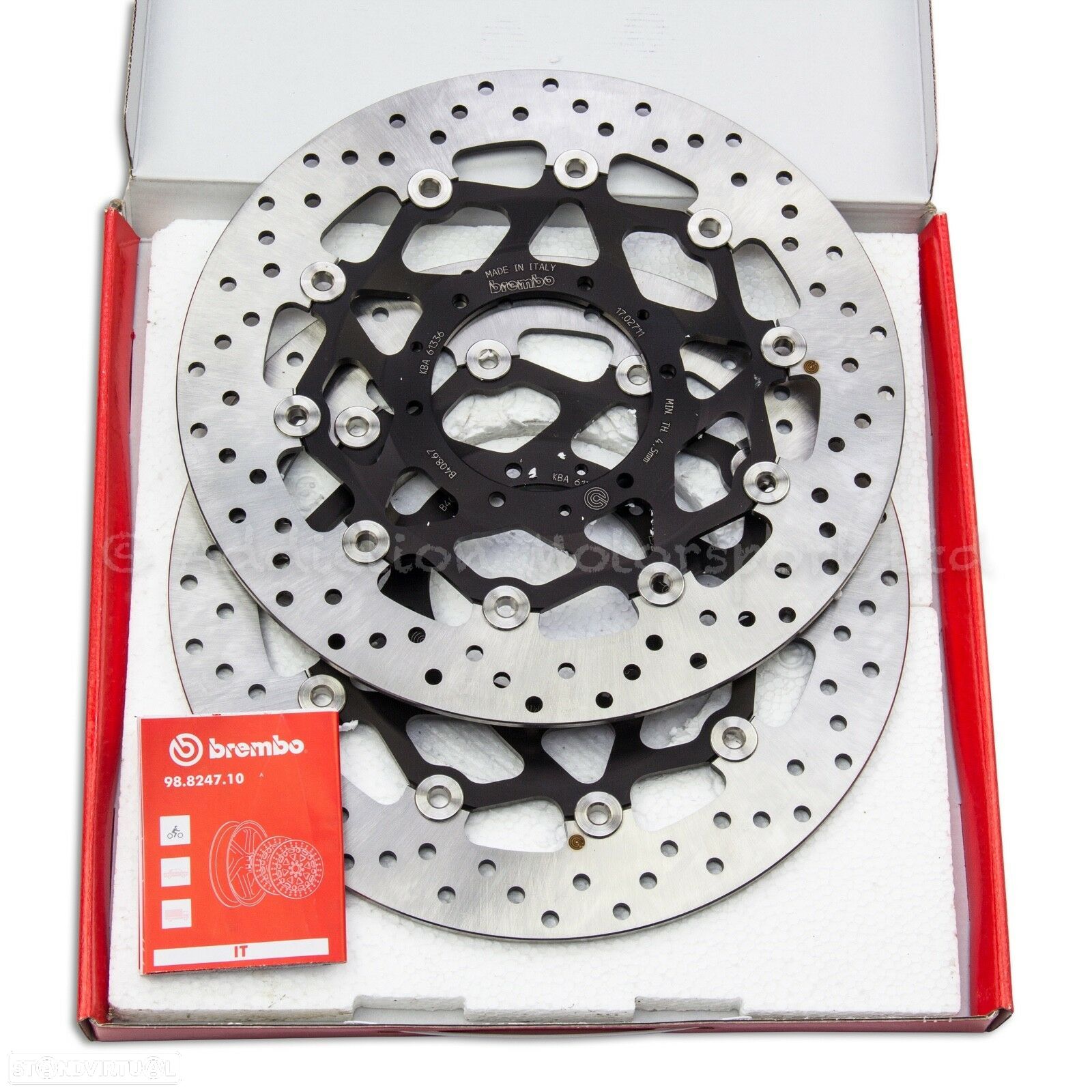 discos travão honda 2 unidades brembo 78b40867 - 1