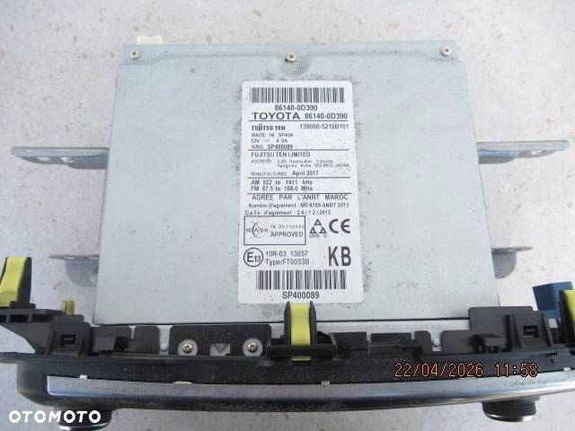 radio nawigacja toyota yaris 86140-0d390 - 2