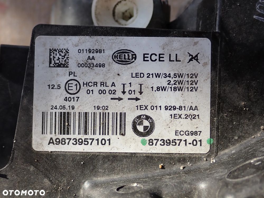 BMW 1 F20 F21 LAMPA LEWY PRZÓD EUROPA NA CZĘŚCI 8739571 - 7