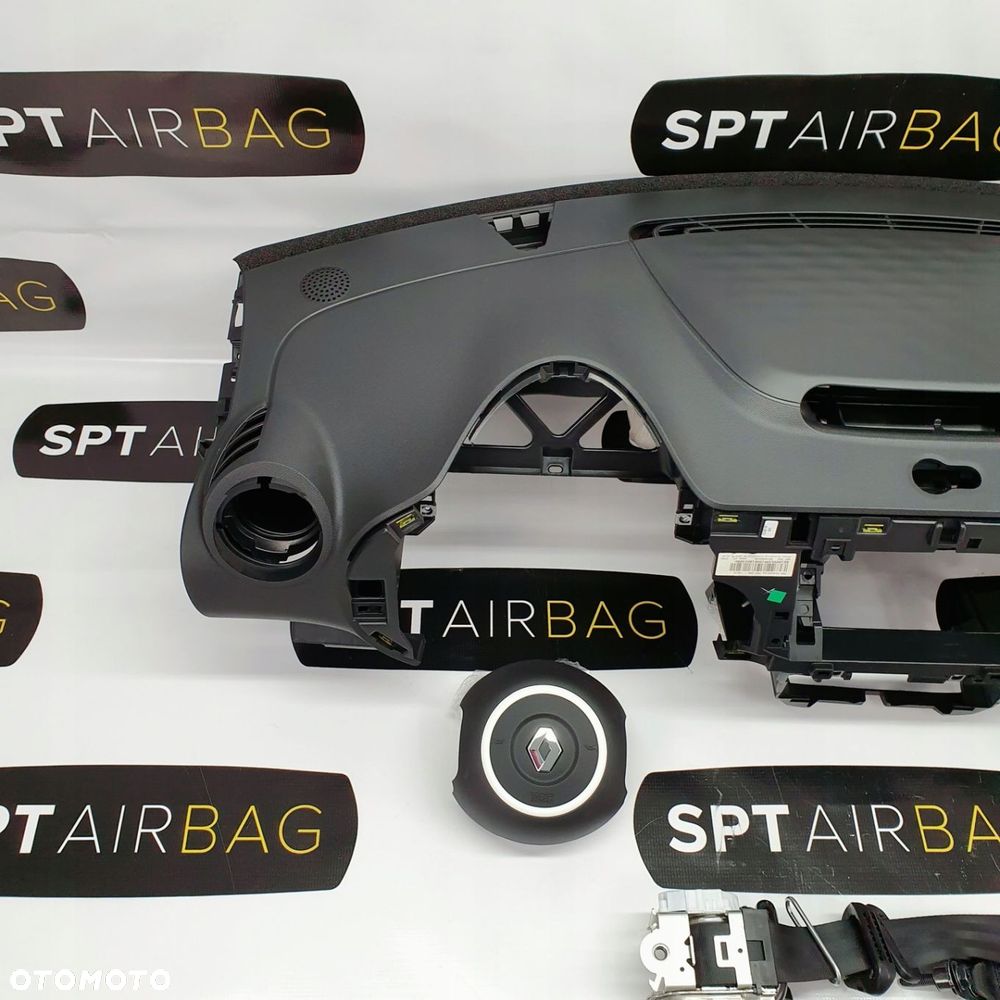 RENAULT TWINGO 3 DESKA ROZDZIELCZA KONSOLA KOKPIT PULPIT PODUSZKI AIRBAG AIR BAG PASY KIT SET - 2