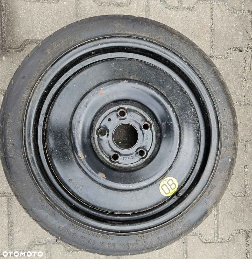 Toyota Avensis Auris Corolla Verso 5x114,3  koło dojazdowe zapasowe  17" R17 T125/70D17 - 1