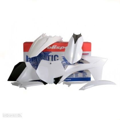 kit plasticos polisport branco ktm sx 125 / 250 / 450 - 1