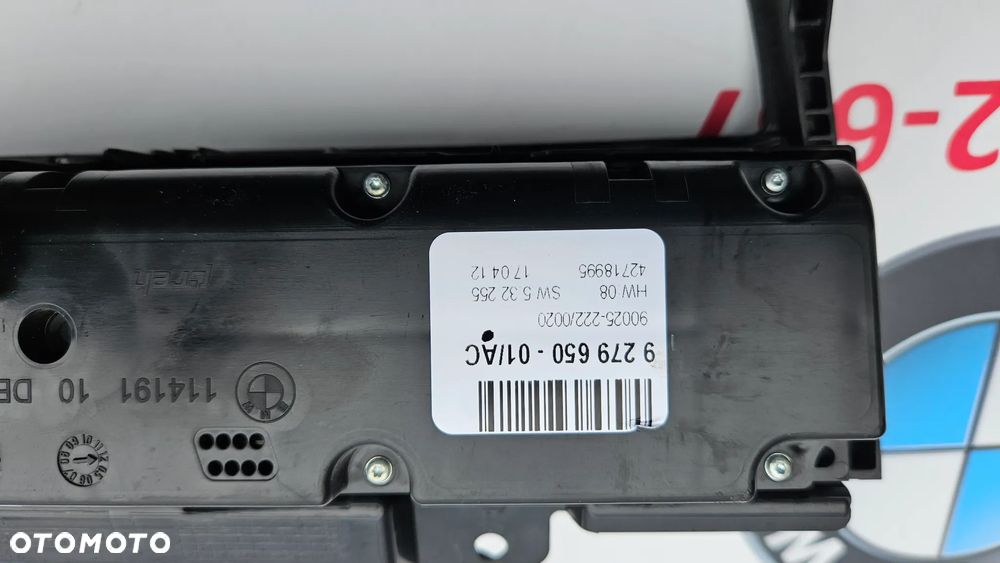 BMW X5 E70 LCI X6 E71 LCI Panel Klimatyzacji AC Nawiewu 9279650 - 9