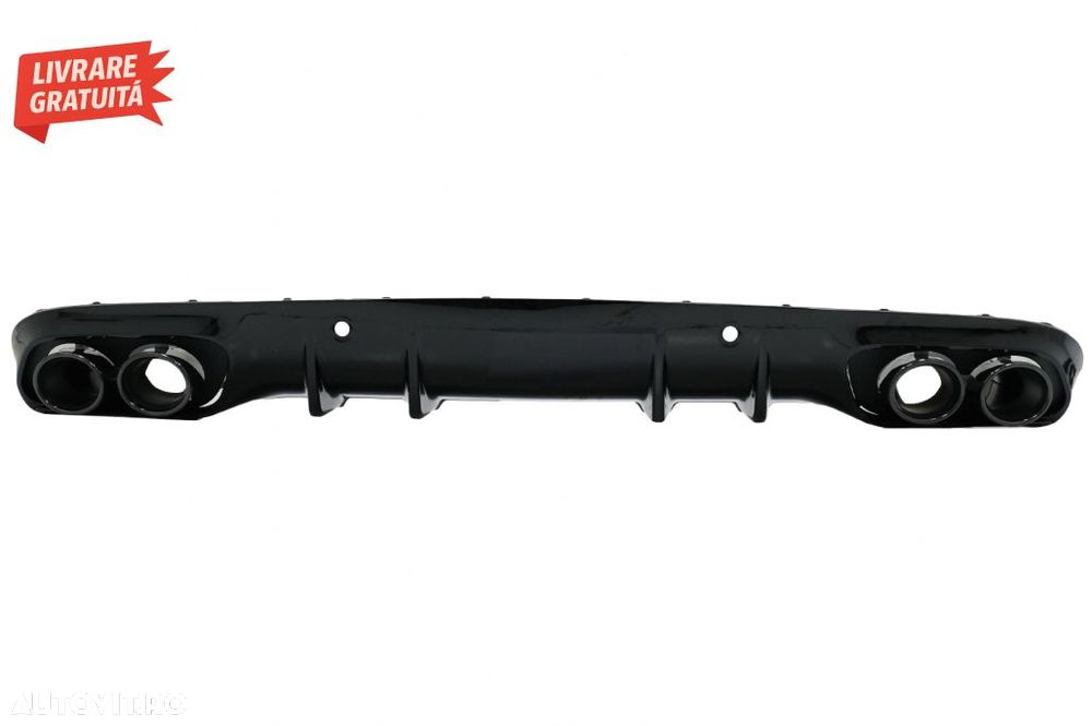 Bara Fata cu Difuzor Spate si Ornamente evacuare Mercedes C-Class A205 Cabrio C205- livrare gratuita - 8